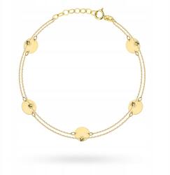 Lovrin Arany karkötő 585-ös finomságú, teli karikákkal és gyémántcsiszolású golyókkal, 1, 33g (59810571)