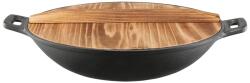 Ambition Tigaie wok cu capac lemn si 2 manere 32cm, fonta, Iron (68602)