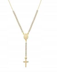  Női Nyaklánc Kereszt Medál Cirkónia Kristályok 925 Ezüst Amen Croci