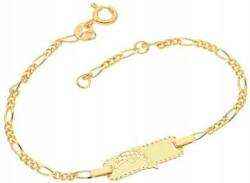 Lovrin 925-ös ezüst, aranyozott karkötő delfin mintával, gravírozható, divatos charmokkal (Lovrin 53439)