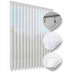 NOW-ART Egyszerű, kész függöny erkélyajtóra, 230x200 cm, fehér szegéllyel, sima függöny nappaliba (L 80 230x200)