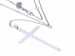 Lovrin 925-ös ezüst nyaklánc kereszt medállal, divatos ajándék nyakkendő stílusban (Lovrin 64988)