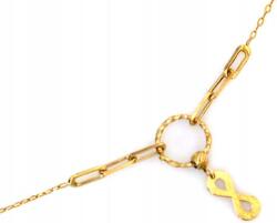 Lovrin Arany nyaklánc 585 végtelen jellel, celebritás stílusú, 45 cm-es, divatos minta ajándékba