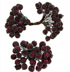 Allbag Vörös Mű Kökény Karácsonyi Dísz Koszorúkhoz ág Készlet (JARZĘBINA001 Jarzębina Bordowa)