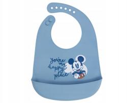 Stor Mickey Mouse szilikon előke, babakék, 6 hónapos kortól, 10429