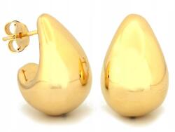 Lovrin Elegáns, 925-ös ezüst fülbevaló, aranyozott, divatos csepp formájú, stekkeres - ajándék ötlet