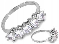 Lovrin Ezüst gyűrű cirkóniákkal 925 luxus 2.13g ajándék r19 kövek