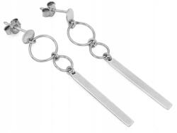 Lovrin 925-ös ezüst fülbevaló, hosszú, merev, stekkeres, 2, 01g, lógós, ajándéknak