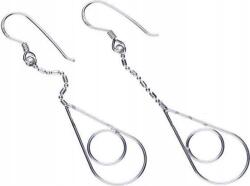 Lovrin Ezüst fülbevaló 925 hosszú csepp alakú 1, 80g egyedi mintával, ajándéknak is kiváló (Lovrin 47183)