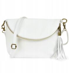  Női kézitáska Természetes bőr Postás Táska kapucnis (B75white)