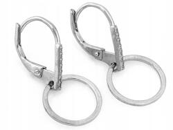Lovrin Finom, 925-ös ezüst fülbevaló, karika/ring típusú, 1.54g súlyú, angol kapcsos