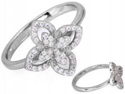 Lovrin Női ezüst gyűrű 925 kristályokkal, csillogó virág motívum, 15-ös méret (55150595)