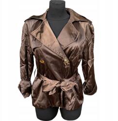 ZARA Női Rövid Kabát Övvel Stílusos Elegáns Kényelmes Barna L (UB000406)