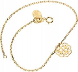 Lovrin Ezüstözött aranyozott 925-ös karkötő virág motívummal, 1, 41g, divatos charmokkal (Lovrin 53531)