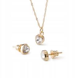 Giorre Ékszer Szett Kristályokkal Szív 925 Ezüst 18K Arany Bevonattal Giorre (5905804383852)