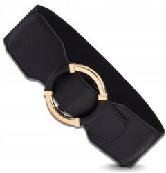 EdiBazzar Öv csat arany kör széles Női elasztikus fekete boho retro fűző (Czarny Pasek Elastyczny Szeroki Damski Gorset)