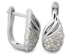 Lovrin Ezüst színű, angol kapcsos fülbevaló cirkónia kövekkel, 925-ös finomságú, 2.69g (62435919)