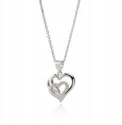 Giorre Ezüst nyaklánc 925 hármas szív cirkóniákkal klasszikus ezüst Giorre (5905804387676)