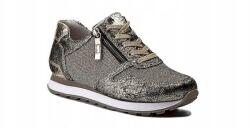 Gabor Effekt. met Női bőr félcipő, platina színű, cipzárral, 37-es méret (66.338.13)