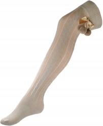  Pomponos térdzokni zsinóros bézs 36-40