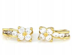 Lovrin Fehér cirkóniás virág fülbevaló arany 585 14k 1.40g gyermekeknek (43804167)