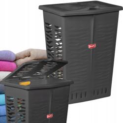 BranQ 42L-es Szabadon Álló Szürke Szennyestartó Kosár, Szellőzős, Tároló (1403)