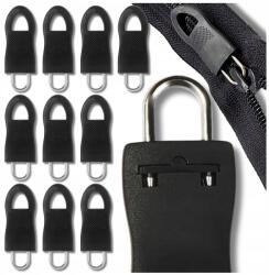  Fekete gumi akasztók 10 db cipzárakhoz, húzókákhoz (Gumowe zawieszki 10 szt do suwaków)