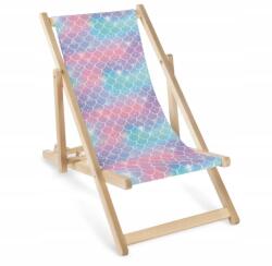 Allbag Gyerek Fa Kerti Napozóágy Hableány pikkelyek Többszínű Állítható (PŁACHTA 152)