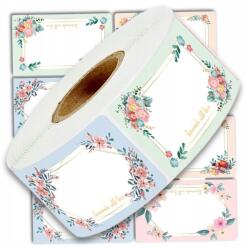 Virágos matricák, 250 db-os tekercs Diy ajándékokhoz, üvegekhez és borítékokhoz (5905884069936)