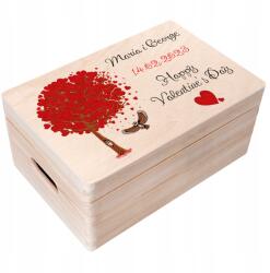 Creative Deco Valentin napi gravírozott doboz üdvözlő ajándék szeretteinek 30x20 (JANCDSD130CUSTOMLOVETREEBOXFBM)