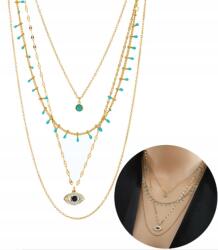 EdiBazzar Aranyozott nyaklánc sebészeti acélból, 18K arany (ZŁOTY Elegancki Naszyjnik Kolia Celebrytka)