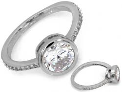 Lovrin 925-ös ezüst gyűrű cirkónia kövekkel, 15-ös méret, ajándék, 2, 33g