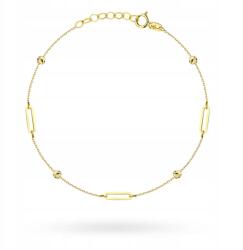 Lovrin Arany karkötő 585-ös finomságú, gyémántgolyókkal és lemezekkel, állítható láncon