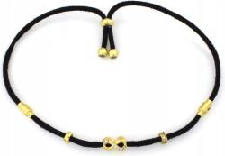 Lovrin 925-ös ezüst karkötő zsinórral, aranyozott ezüst végtelenség jellel (Lovrin)