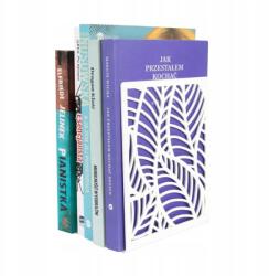  Könyvtámasz áttört levelek boho loft fém fehér tökéletes ajándék (Biała metalowa podpórka do książek liście)