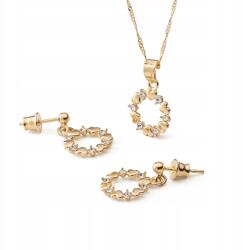 Giorre Ékszer Szett Szív Koszorú Cirkónia Ezüst 925 Arany Bevonattal Giorre (5905804386556)