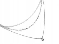 Lovrin Ezüst hármas nyaklánc függő gömbbel 925 7.63g 42-es méret ajándékba (60533848)