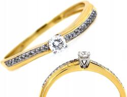 Lovrin Finom arany gyűrű 585 briliánsokkal eljegyzési 0.20 ct r14 (Lovrin)