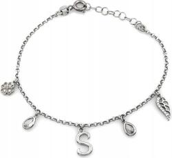 Lovrin Ezüst karkötő 925 S betű medálokkal 2, 65 g divatos minta (Jubiler Lovrin)