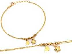 Lovrin Arany karkötő csillaggal és szívvel 585 14k 2.03g 19-es méret ajándékba (59633383)