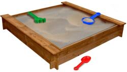 vidaXL Groapă de nisip, lemn, pătrat (41658) - houseshop