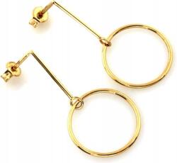 Lovrin Arany fülbevaló 585 karika merev elemmel 14k elegáns ajándékba