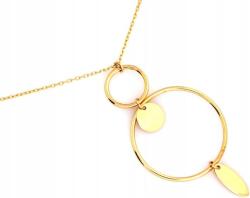 Lovrin Arany nyaklánc női 585 kétkörös medállal r45 divatos design 14k