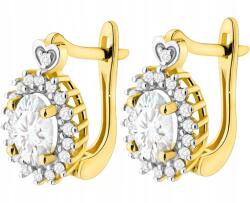 ZŁOCISTO Arany Fülbevaló Laboratóriumi Gyémántokkal, Akasztós Zár, 585 Arany, Ajándék (DLA DZIEWCZYNY NARZECZONEJ) - allegro - 325 500 Ft