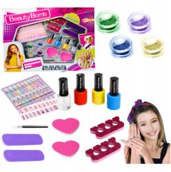  Körömfestő Készlet Gyerekeknek, Stílus, Matricák, Műköröm, Csillám