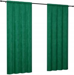 NOW-ART Sima, matt függöny 140x220 Velúr kész függöny, velúr, ráncolóval (ZASŁONKI BUTELKOWA ZIELEŃ PUDROWY RÓŻ)