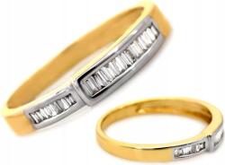 Lovrin Finom, kétszínű, 14 karátos arany gyűrű briliánsokkal, r14-es méretben ajándéknak is kiváló