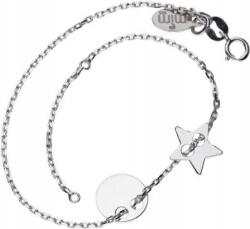 Lovrin 925-ös ezüst karkötő csillaggal és karikával, 1, 71g, divatos charmokkal (Lovrin 53815)