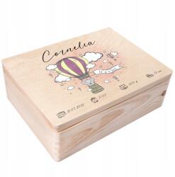 Creative Deco Fából készült baba névre szóló ajándék doboz 40x30-as méretben (JANCDSD140BCUSTOMBABYSHOWERKOALAFBM)