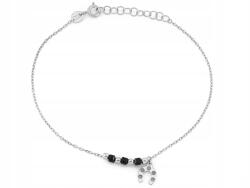 Lovrin Női ezüst karkötő 925 fekete golyókkal és kockákkal, súlya 1, 15g, mérete 20 (63521403)